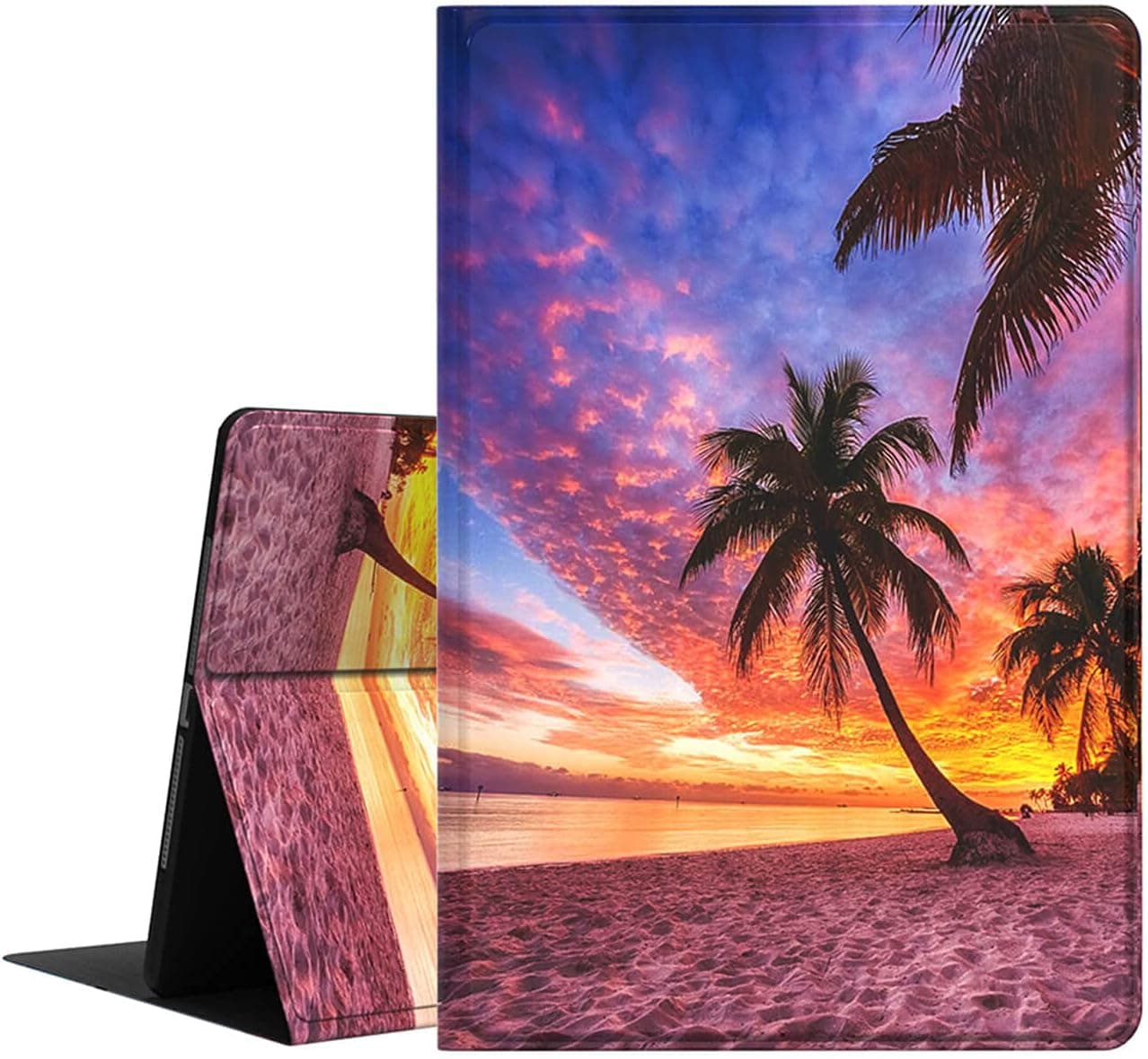 USTY Samsung Galaxy Tab A7 10.4 Case 2022/2020, Slim Folio Stand Premium Leather Case with Smart Auto Wake Sleep Soft Back Protective Cover for Galaxy Tab A7 10.4 Inch Tablet, Beach