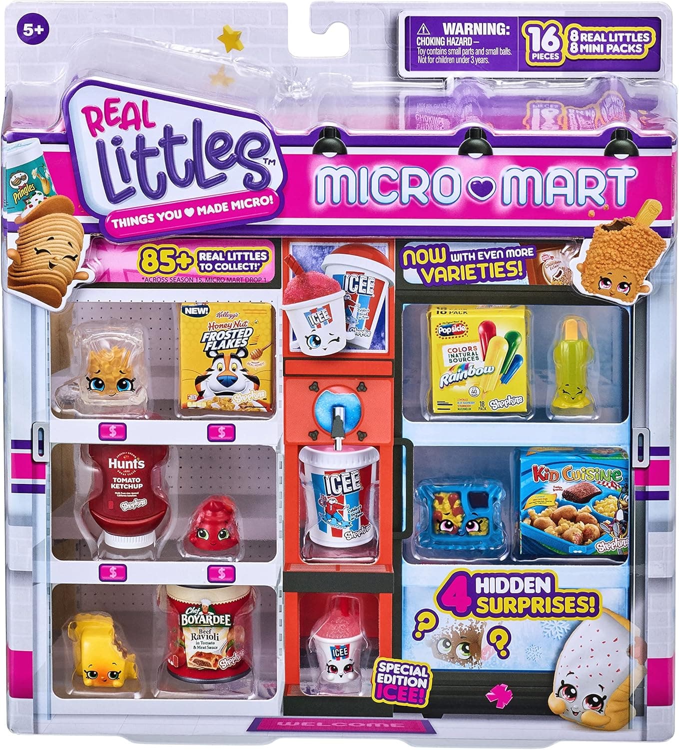 Shopkins Collector's Pack | 8 Real Littles Plus 8 Real Branded Mini Packs (16 Total Pieces). Style May Vary