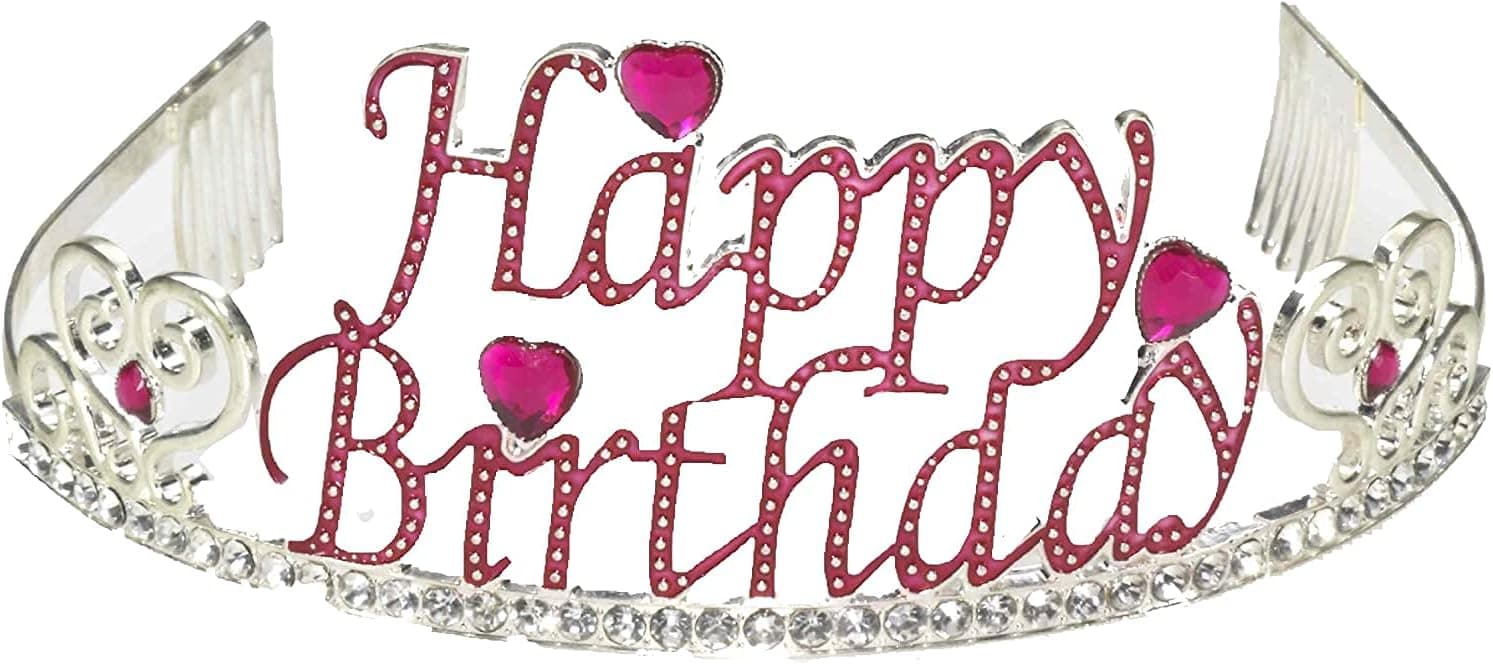 Forum Novelties Rhinestone Encrusted Happy Birthday Tiara with Keepsake Box