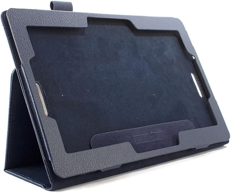Magnetic Classic Standing Leather Cover Case for Asus Transformer Book T100TA Tablet - Dark Blue