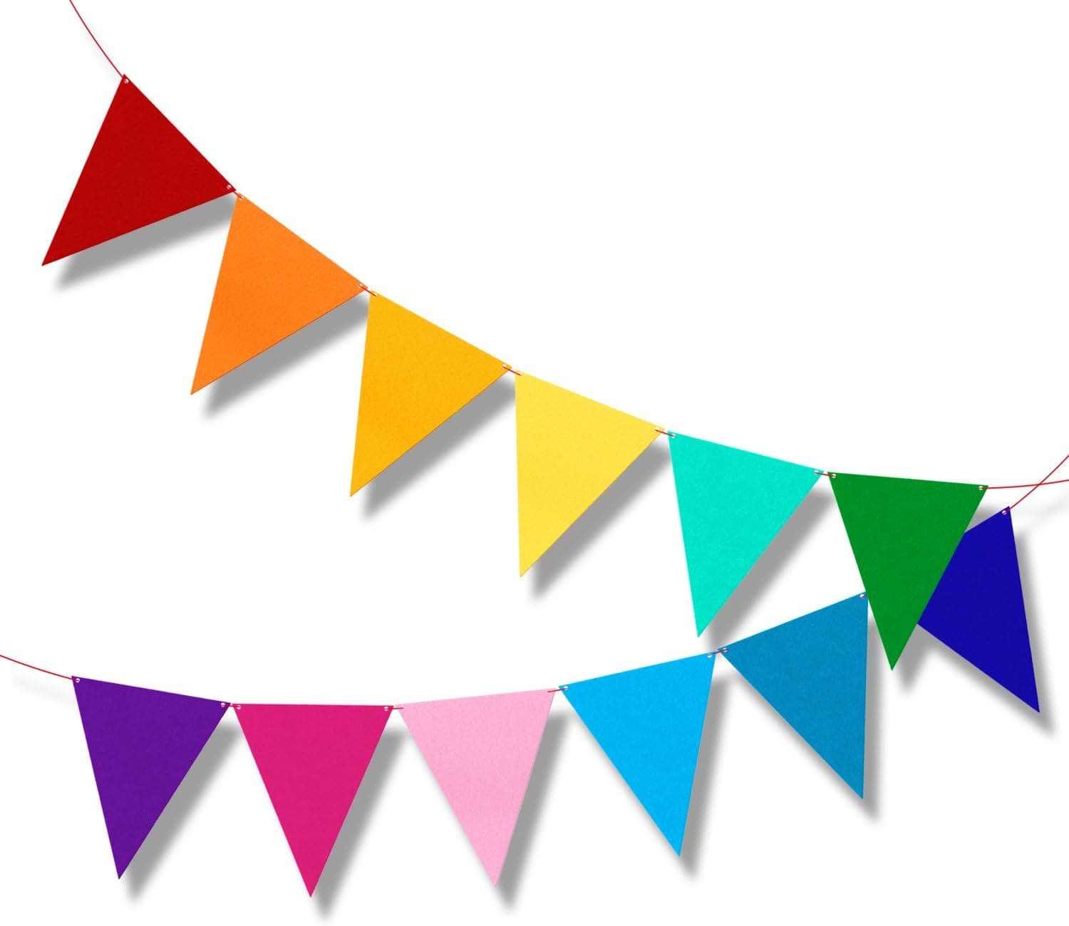 Carnival Bunting Pennant Banner Birthday Party Decorations, rainbow