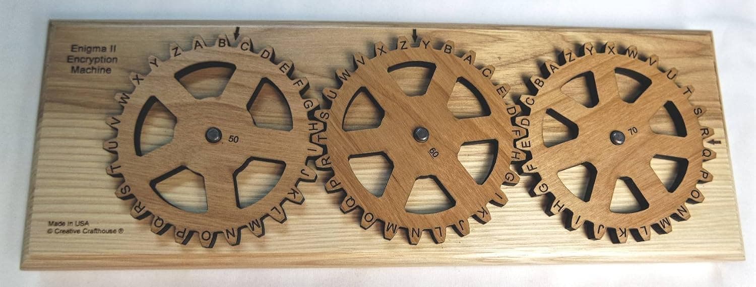 Creative Crafthouse Enigma II Encryption Machine Size Large - Encode and Decode Secret Messages