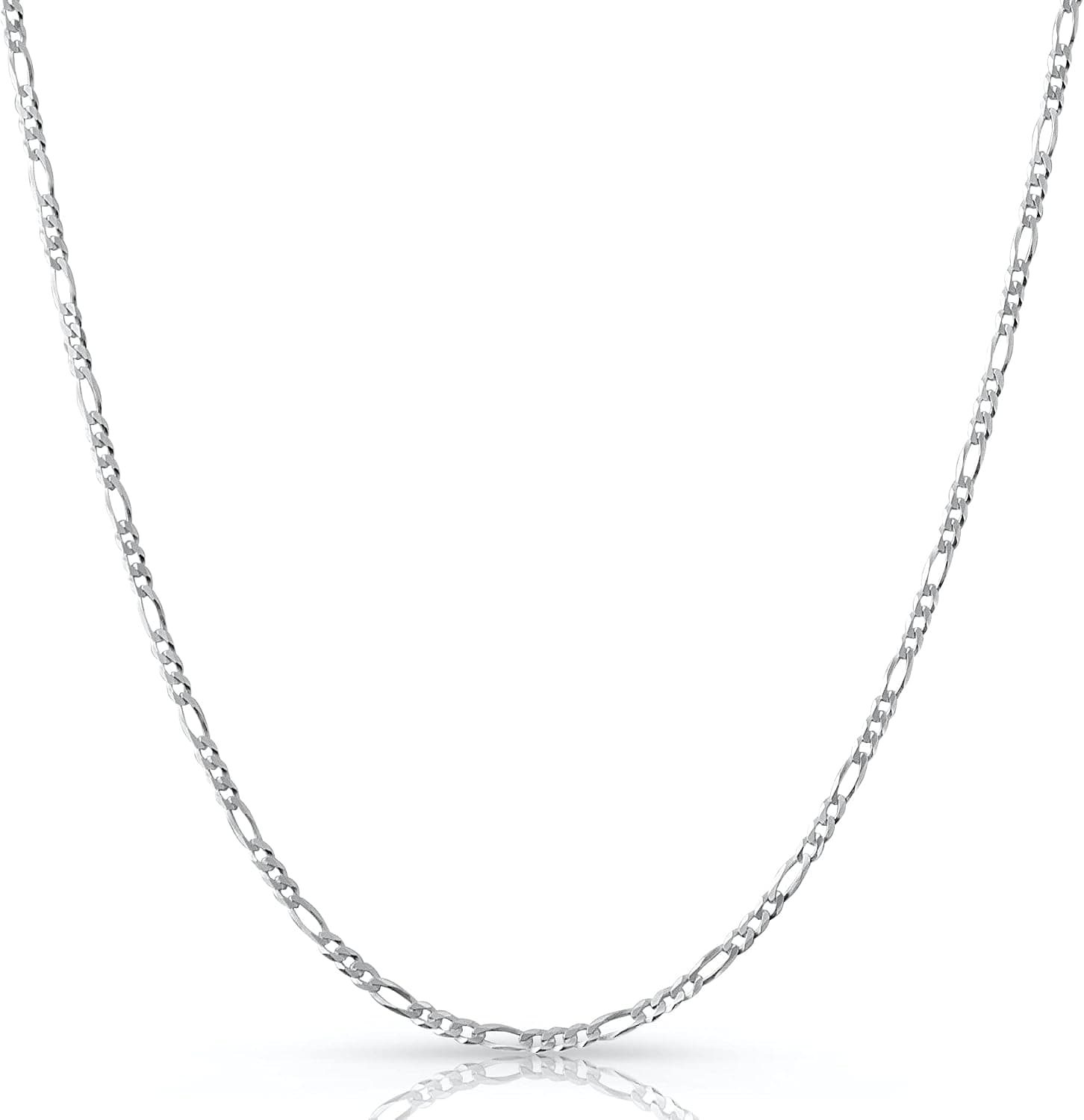 Figaro Chain Sterling Silver X ITProLux Technology 2MM-10.5MM | No Kinks, Not Flimsy, Strong & Sturdy | Silver Chain Necklace for Men & Women | Solid 925 Italy | Next Level Jewelry