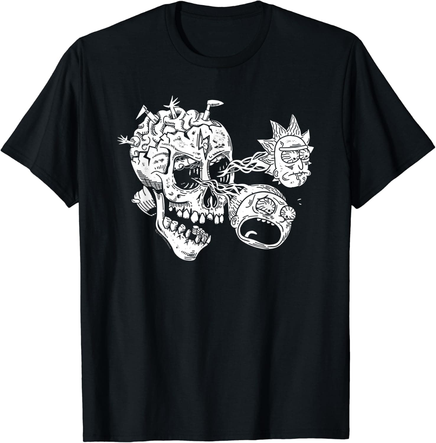 Rick & Morty Skull with R&M Eyes T-Shirt
