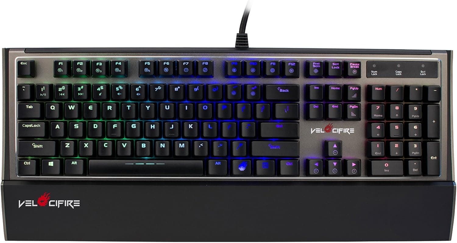 Velocifire VM90 RGB Mechanical Gaming Keyboard for Mac (Black Switches)