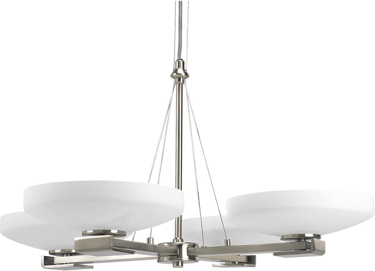 Progress Lighting P4264-09 8-Light International Chandelier, Brushed Nickel