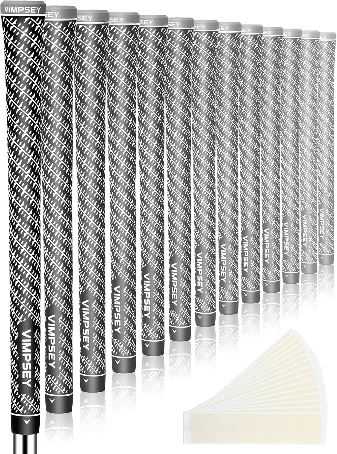 VIMPSEY Golf Grips ,13 Grips or 13 Grips with Full Regripping Kits ,Anti-Slip Rubber Golf Club Grips, Standard/Midsize 4 Colors Optional