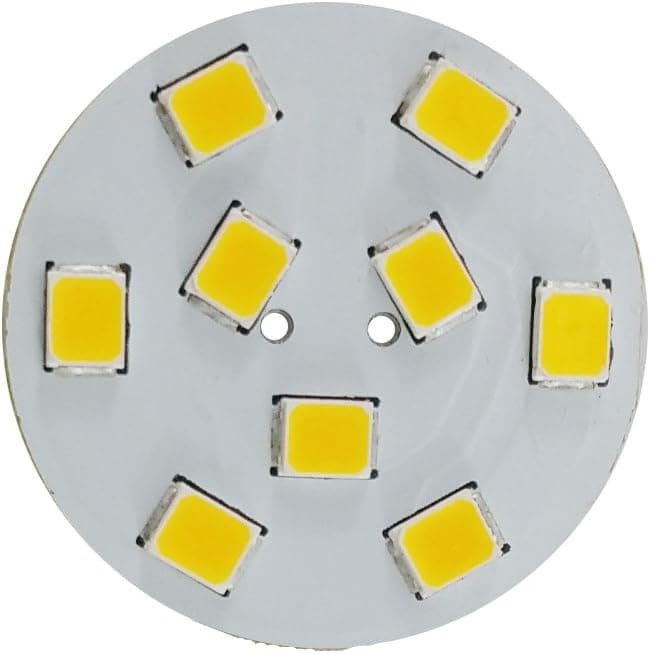 CBconcept 5-Pack, Back-Pin LED G4, 180 Lumens, 1 Watt (10W Equal), Pure White 6000K, 180° Beam Angle, Dimmable, Low Volt AC/DC 12 Volt, JC G4 Bi-Pin Base LED Disc Halogen Replacement Bulb