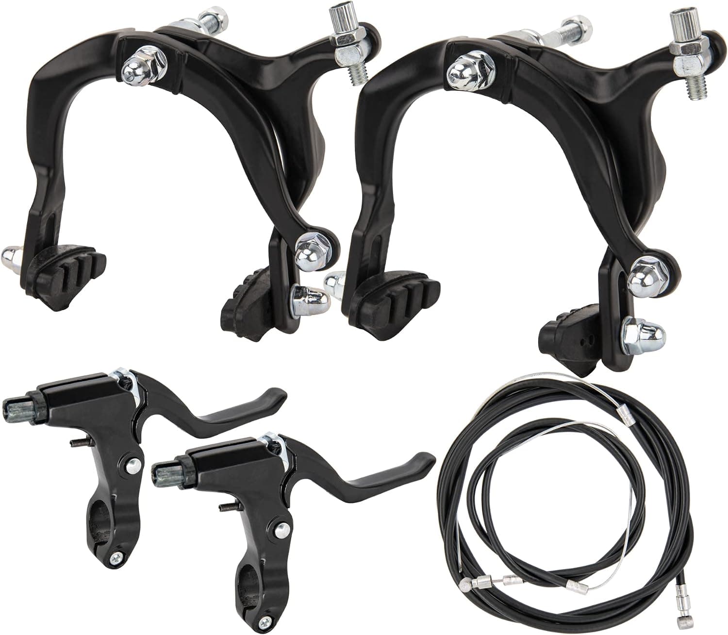 HAOFANG Bike Brakes Calipers Set, fits Children Bike,Brakes' Arch is Approx 65-80mm, Long-Reach Rear & Front C Caliper Brake Set fits Children Bike C Shape Brake