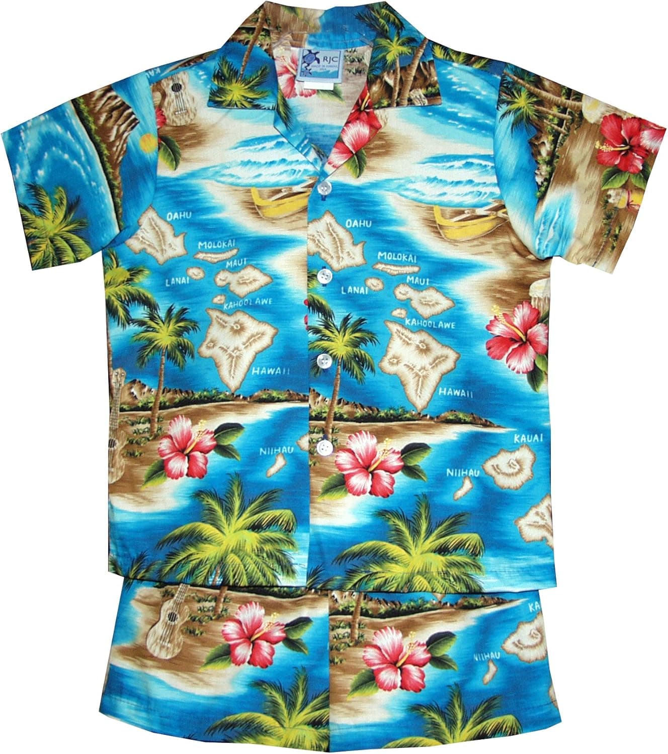 RJC Boys Hibiscus Hawaiian Island 2pc Set
