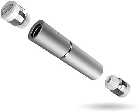 Rowkin Bit Stereo: True Wireless Earbuds w/Charging Case. Bluetooth Headphones, Smallest Cordless Hands-Free in-Ear Mini Earphones Headsets w/Mic & Noise Reduction for Android and iPhone (Silver)