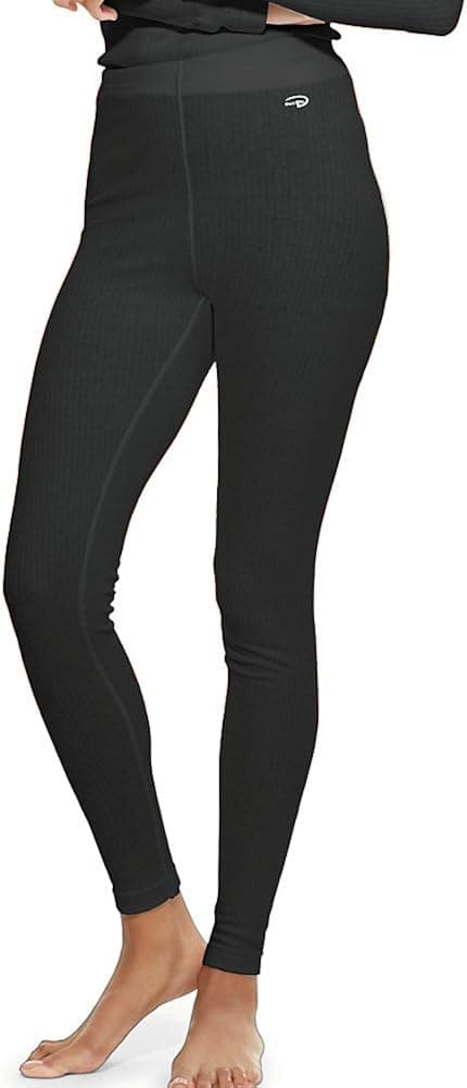 Champion Duofold Women's Thermals Base-Layer Underwear, Black, Large
