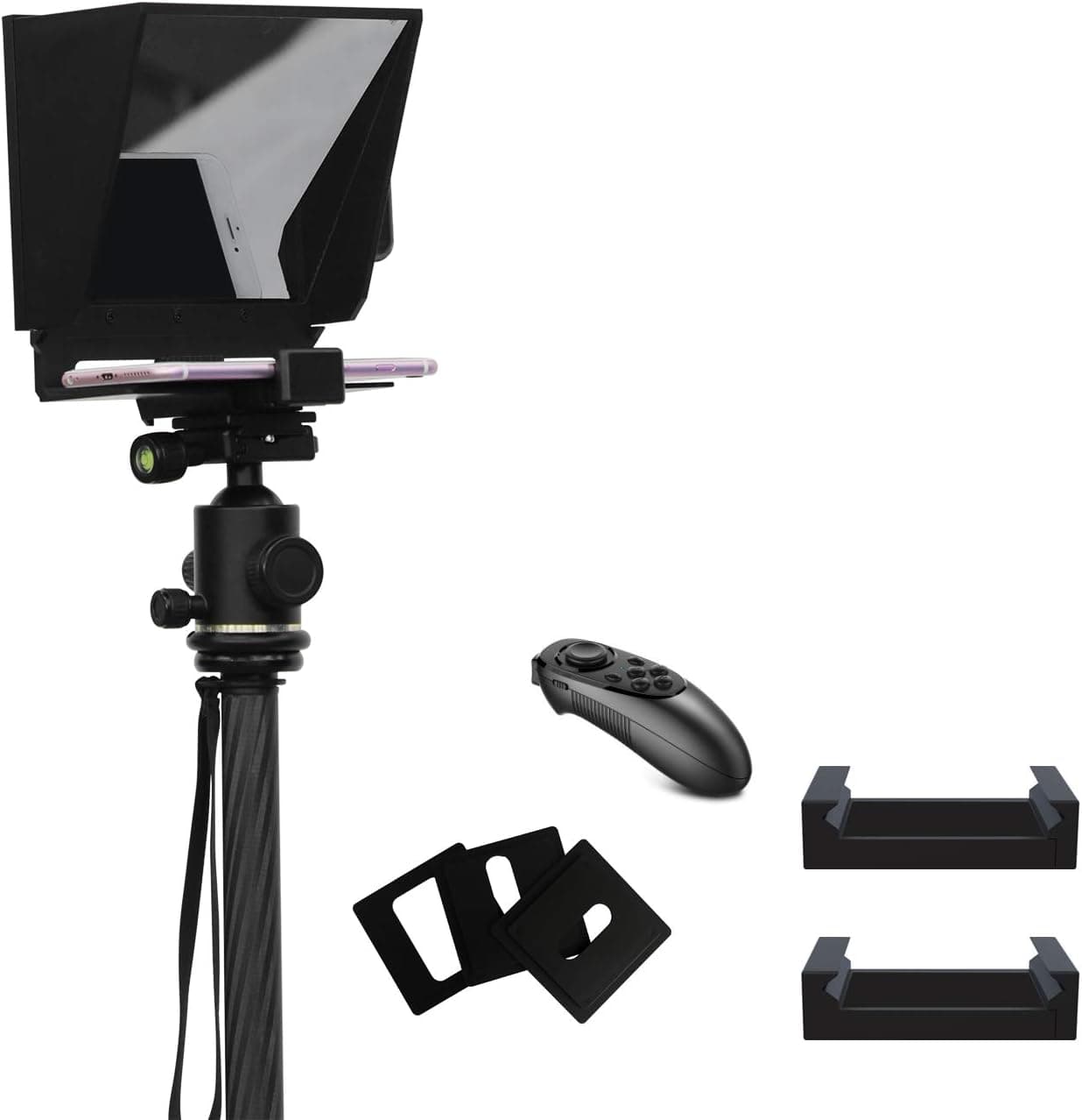 Teleprompter for Phone and DSLR Camera DV Camcorder Portable Prompter with Remote Control
