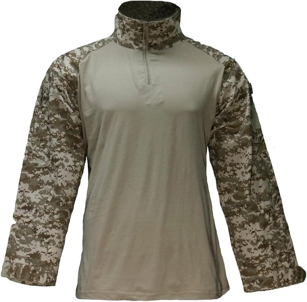 Mafoose Tactical Military Camo Combat Paintball Shirt 1/4 Zip
