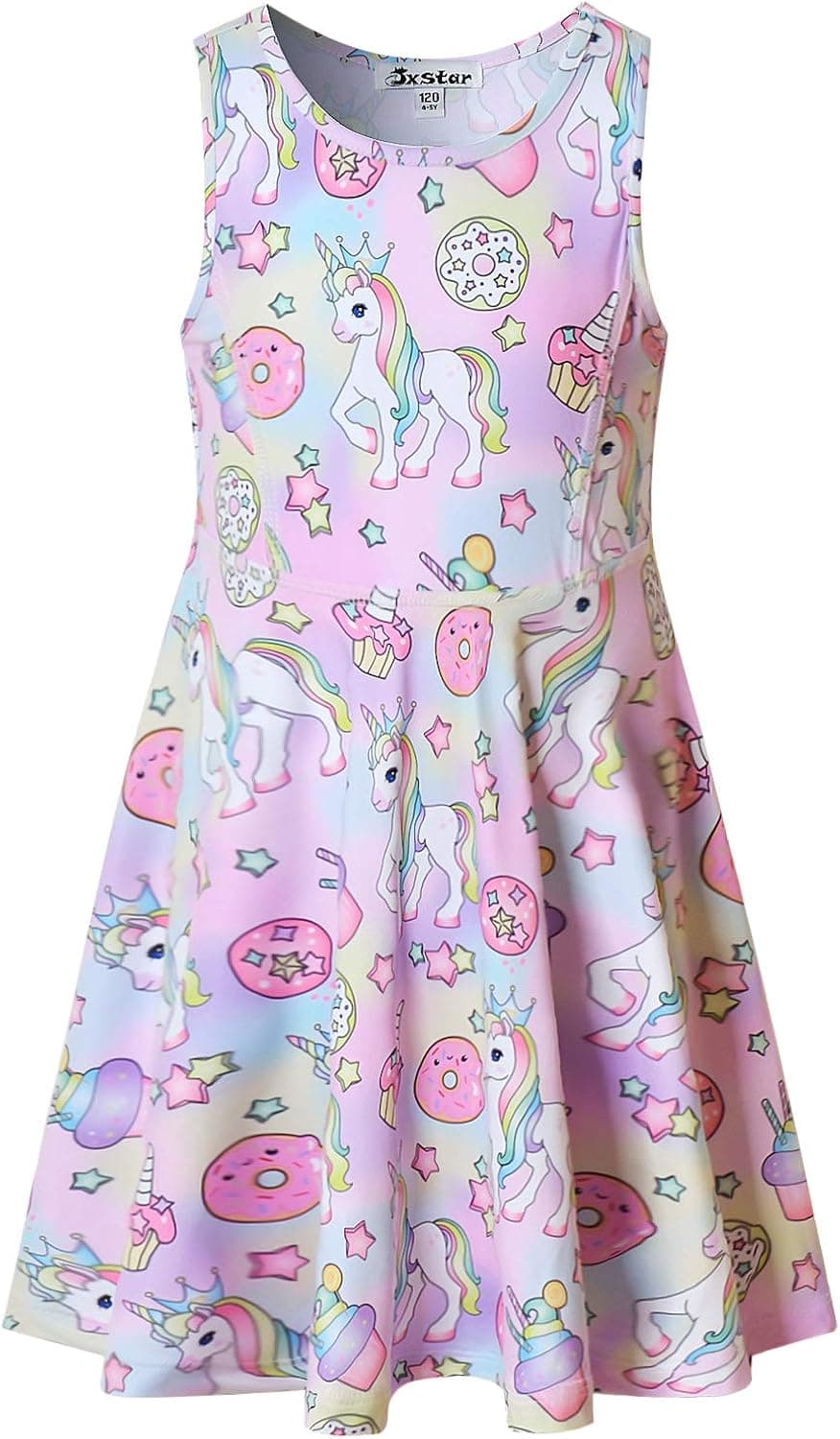 Jxstar Sleeveless Dresses for Girls Summer Swing Casual Clothes for Little Kids