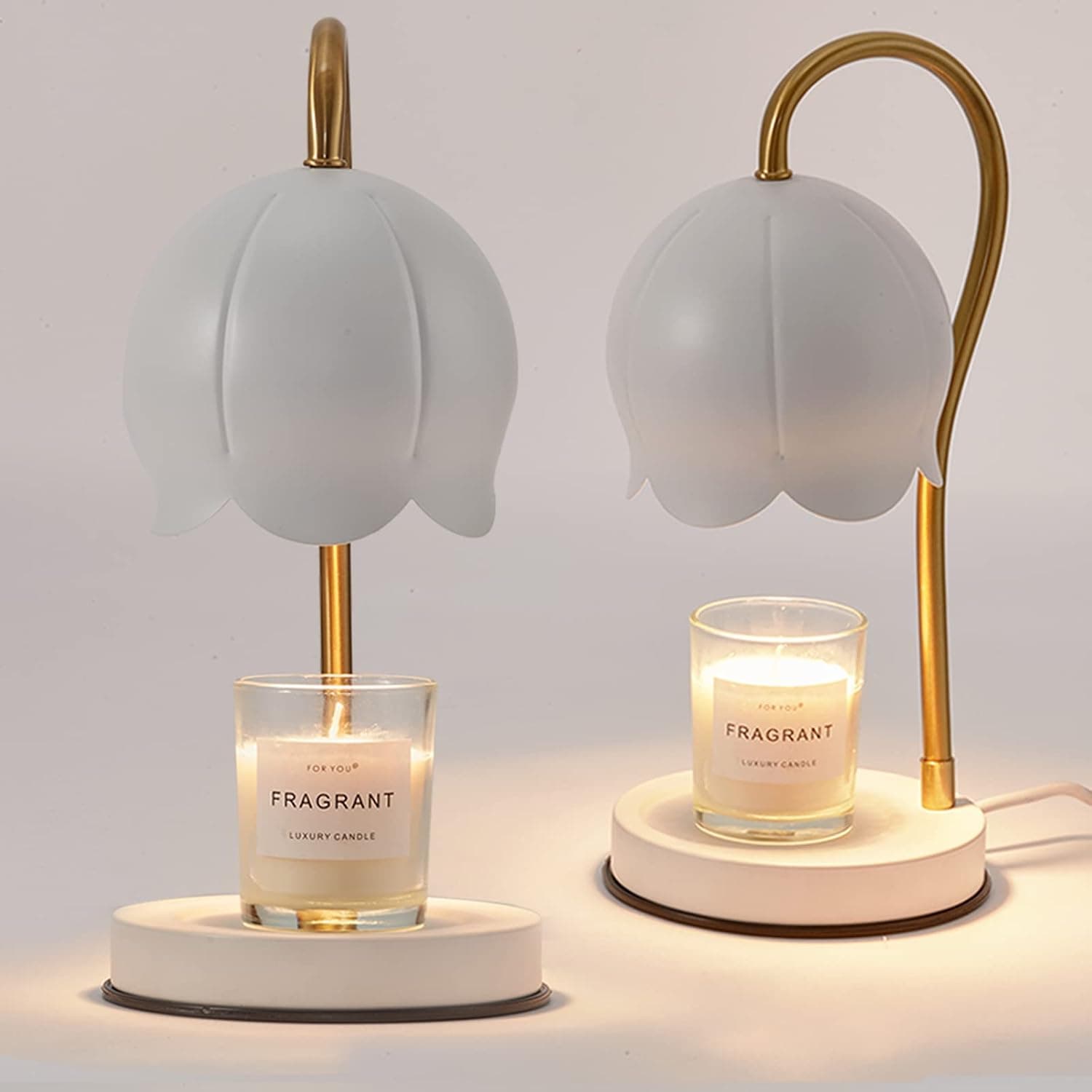 Tesrago Candle Warmer Lamp,Bulb&Candle Incl,Dimmable Electric Candle Wax Melter with Timer,Wax Warmer Table Lamp,Compatible Small&Large Size Jar Candles,for Home Office Decor,Halloween Gifts for Women