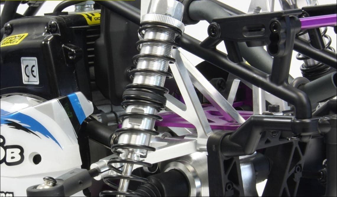 HPI Baja 5B RTR, 5B SS, 5T Upgrade Parts Aluminum Rear Shock Tower Support - 1 Set Gray Silver