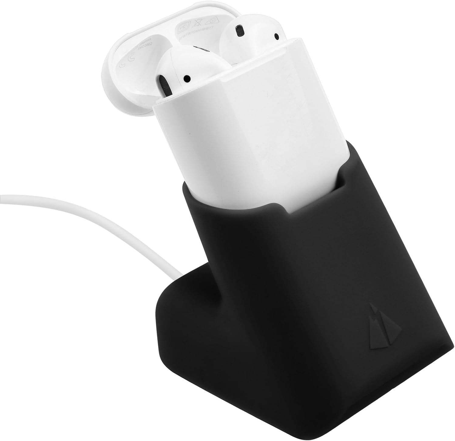 TXEsign Airpods Charging Case Desktop Stand/Holder for Charging and Organizing Airpods Cable (Black)