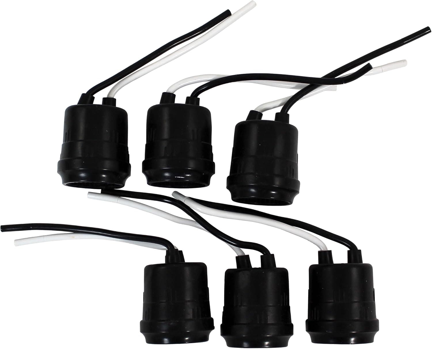 Harrier 6-Pack Pigtail Lamp Holder Light Socket, Medium Base