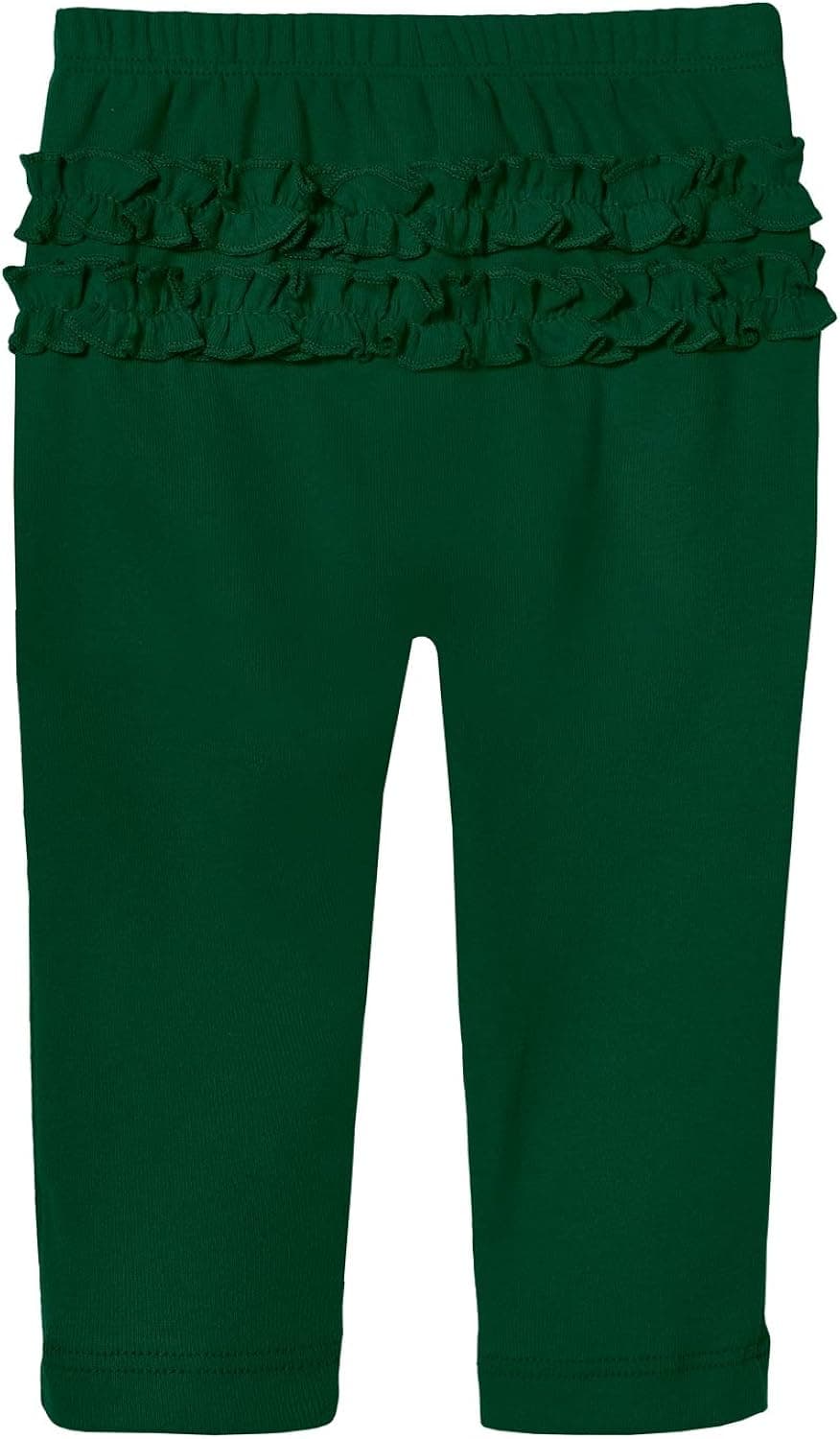 City Threads Girls Ruffle Leggings Pants 100% Cotton Ankle Length Tights Baby Toddler - Made in USA