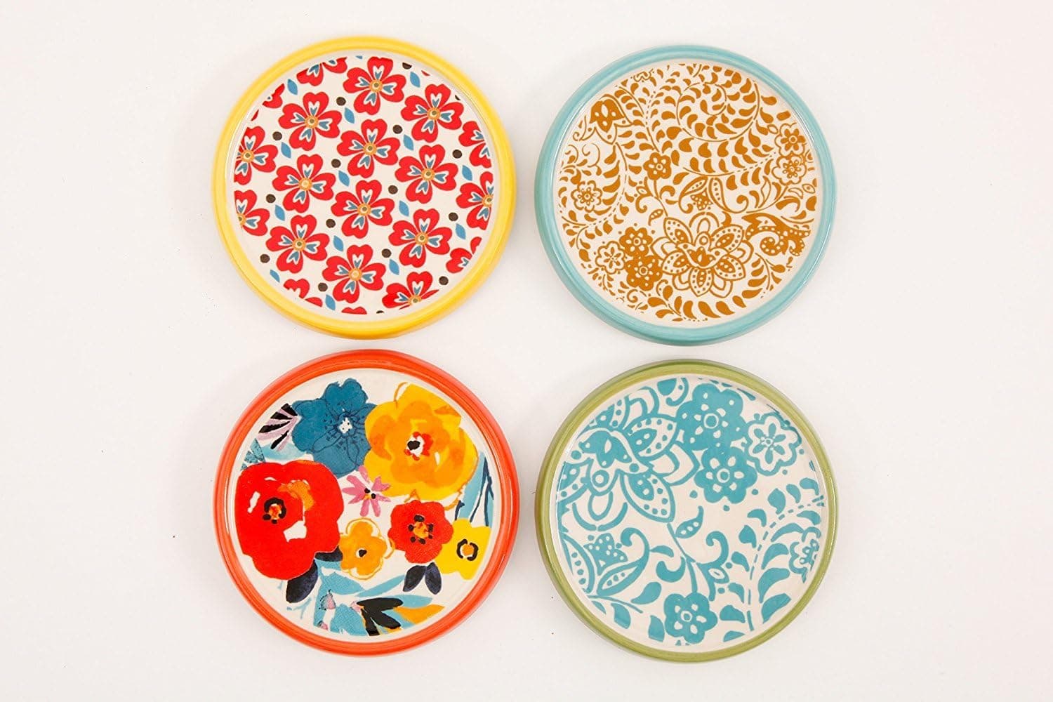 The Pioneer Woman - Flea Market - 4 Piece Stoneware Coaster Set