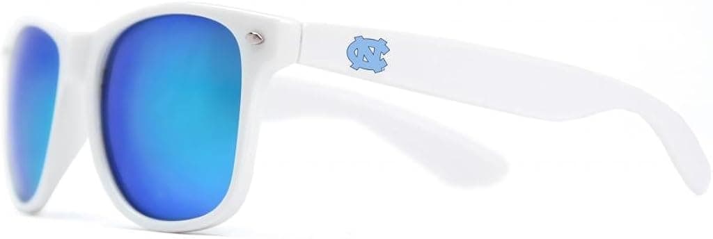 Society43 NCAA North Carolina Tar Heels UNC-1 Frame Silver Lenses Sunglasses, One Size, Blue