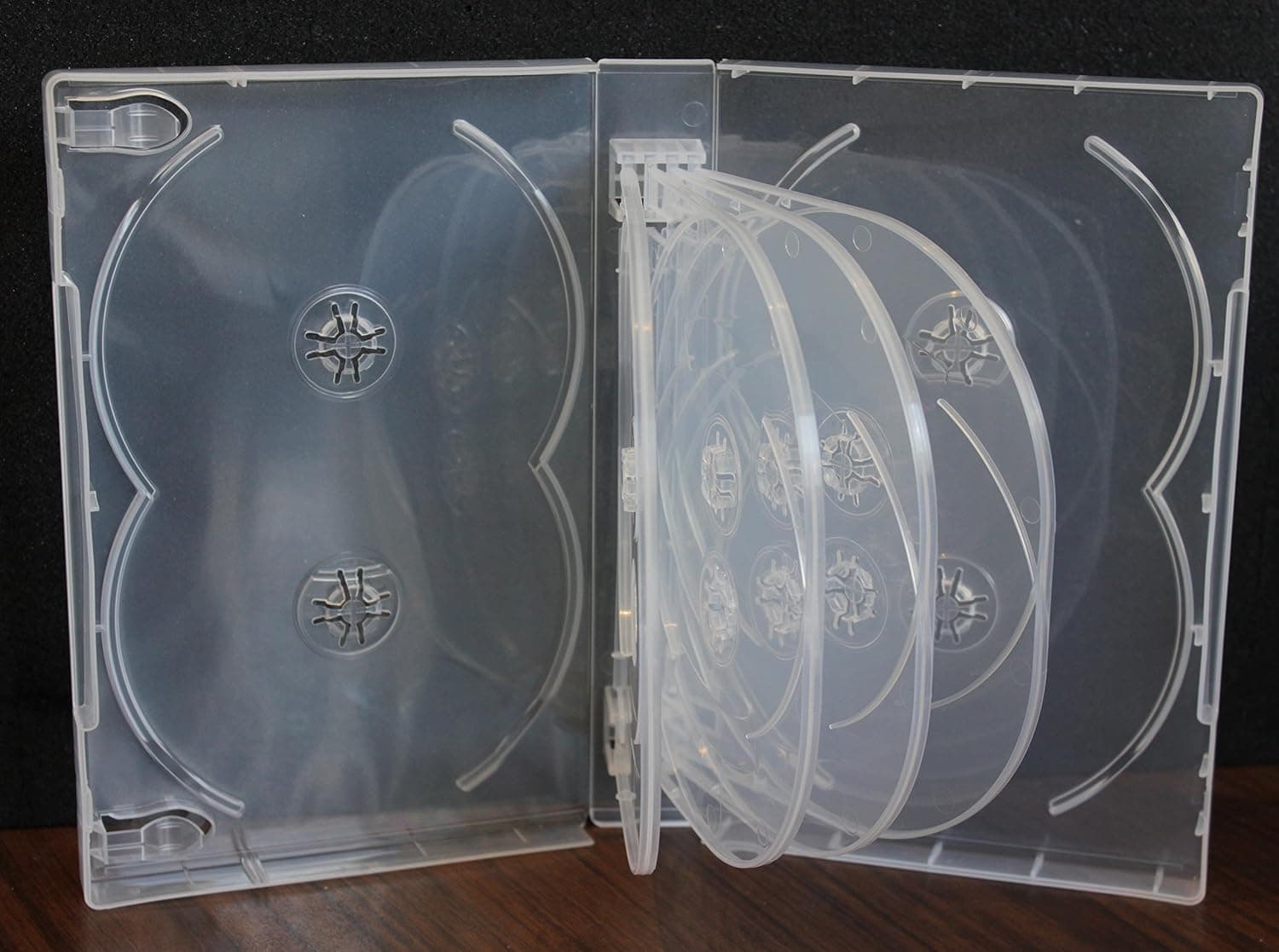New 4 Pack Crystal Clear Multi Twelve Tray DVD Case Box 33mm 12 Discs Holder W Flap Premium Quality