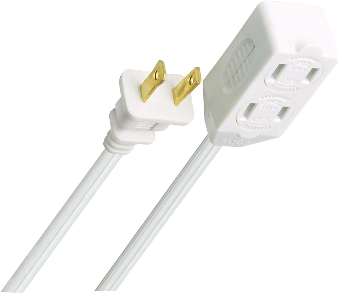 Globe Electric 23402 Multi Pack 7, 10 and 15-Feet 3 Outlet Extension Cords, 3-Pack