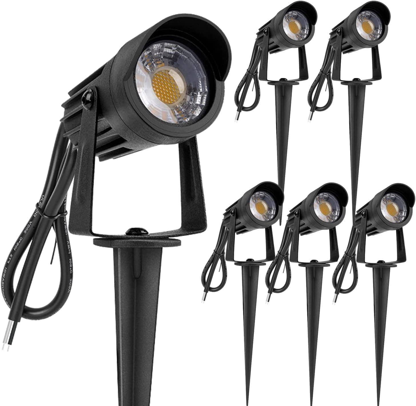 RNEHON LED Garden Light 3W Inground Light Landscape Lighting,IP67 Waterproof Deck Light, LED Outdoor Well Light, UL Listed Lights,3000K Outdoor Lighting for Yard,Lawn,Garden,Patio,Pack of 6