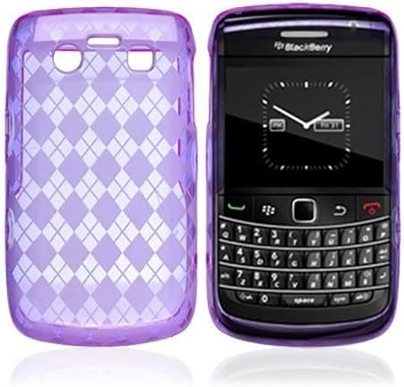 Purple Argyle Diamonds Blackberry Onyx 9700 TPU Gel Case Cover [Anti Slip] Supports Premium High Definition Anti-Scratch Screen Protector; Best Design with High Quality; Coolest Soft Silicone Rubber Case Cover for Onyx 9700 (Release Date) Supports Blackberry 9700 Devices From Verizon, AT&T, Sprint, and T-Mobile