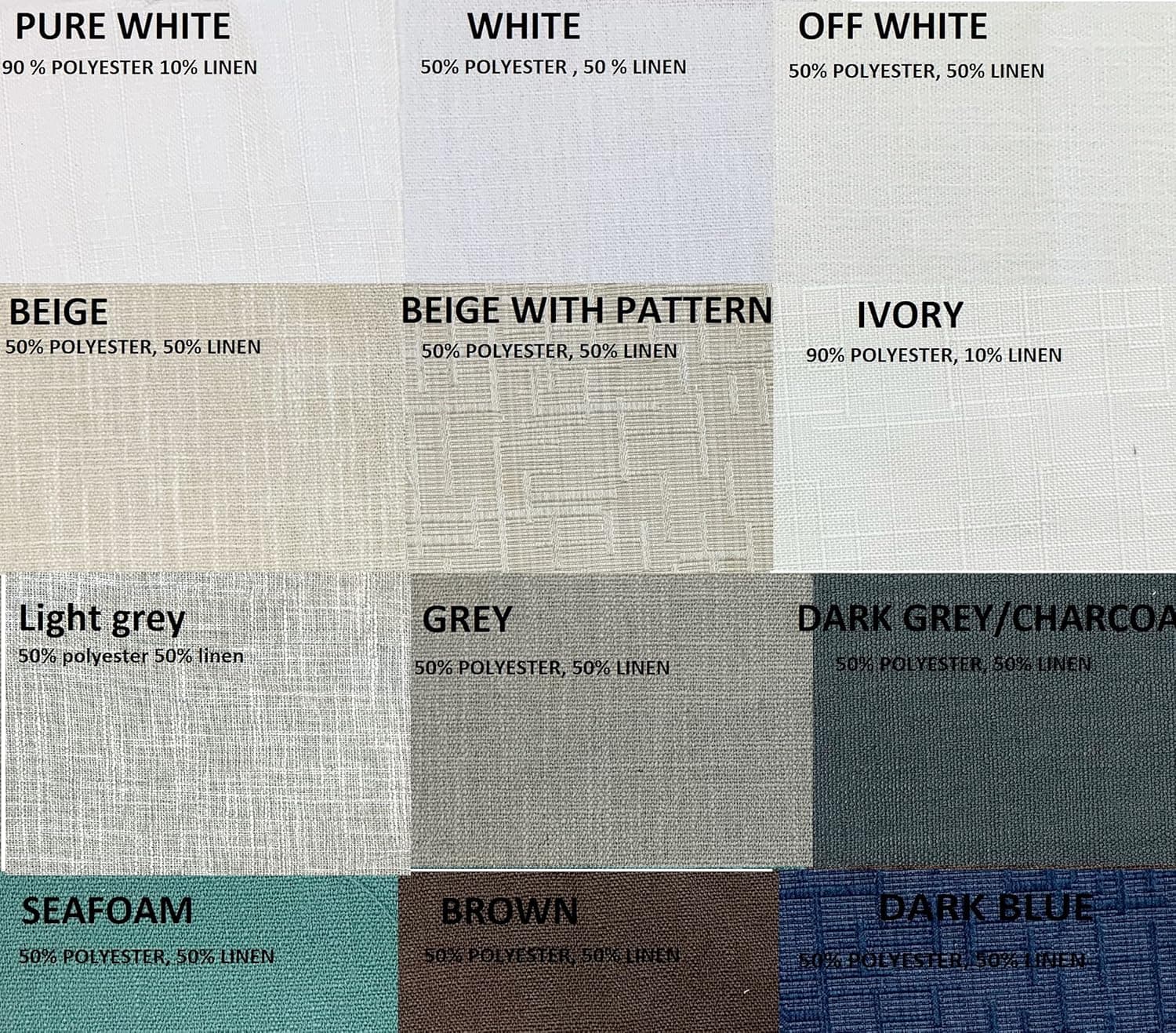 Ikiriska Extra Long Natural Linen Drape 8-24 ft Long 50" Wide (1 Panel) for high Ceiling Custom Made (Off White, Custom)