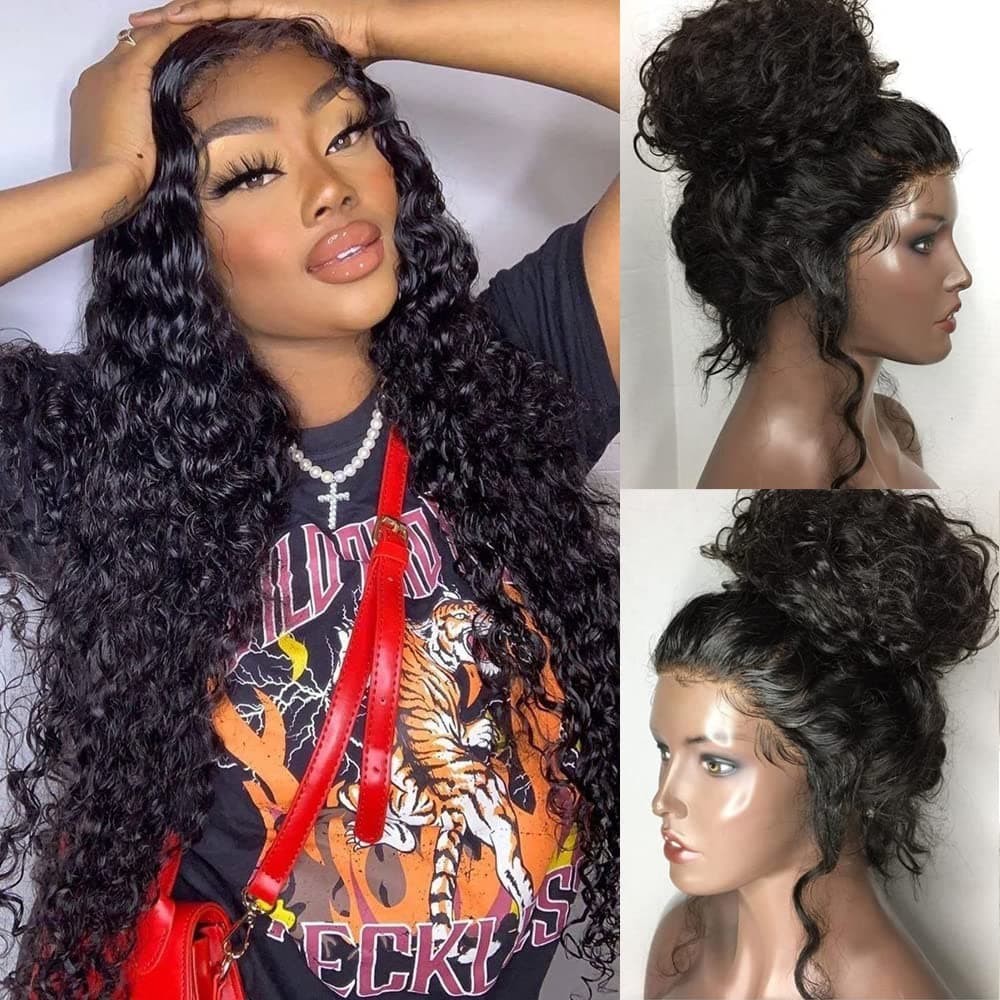 Wicca Hair 13x4 Real HD Lace Front Wigs Human Hair Pre plucked, Invisible Lace Body Wave Human Hair wigs for Black Women 150% Density Bleached Knots Hairline 12A Unprocessed Human Hair (14 Inch, 13x4 lace front wigs)