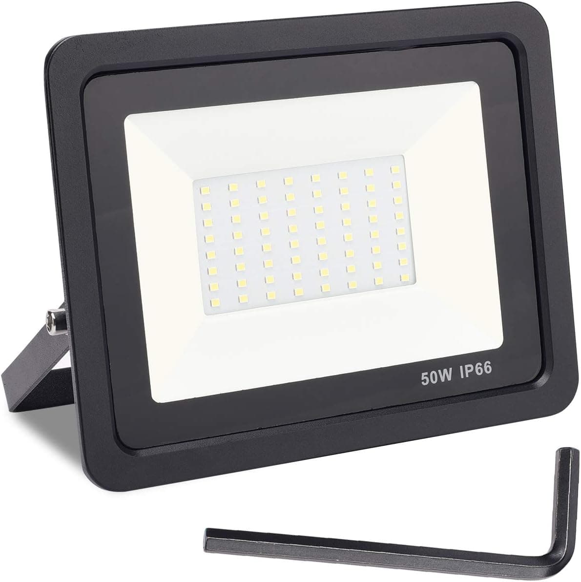 SWYJO 30W LED Flood Light Outdoor, 32LED 3000LM LED Security Lights Waterproof IP66, 200W Incandescent Lamp Equivalent, Daylight White Outdoor Lights for Patio, Backyard