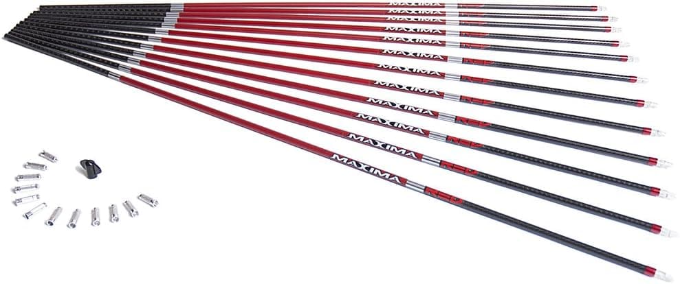 Carbon Express Maxima RED Carbon Arrow Shaft with Dynamic Spine Control, 12-Pack - Available in 350 & 400 Spine