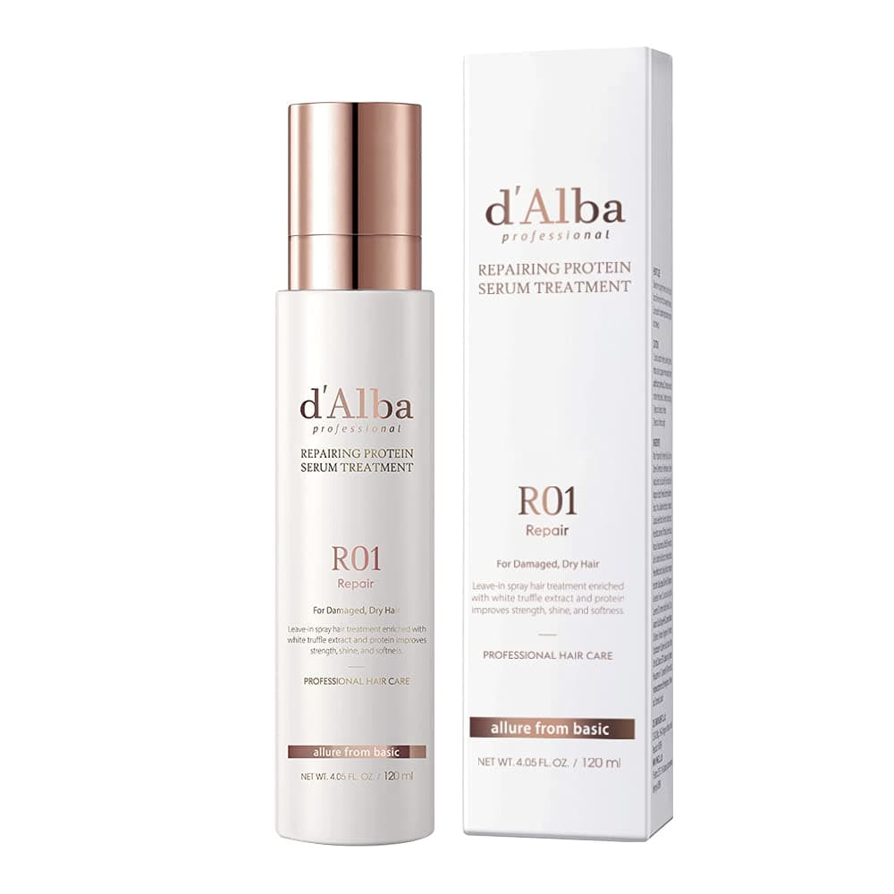 d'Alba Professional Repairing Protein White Truffle Serum treatment adds Instant Texture & Volume Care relieves hair loss richly, moisturize scalp, restore hair lust shine