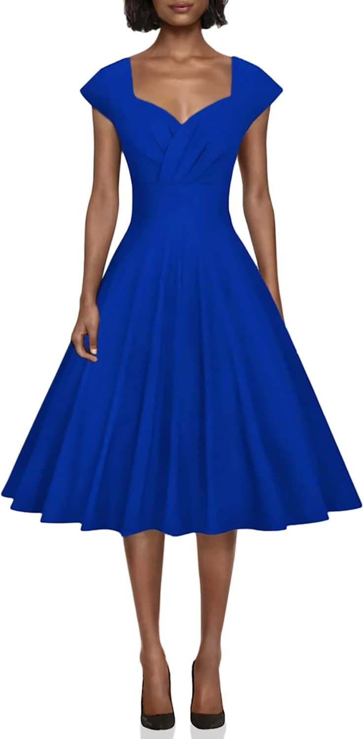 GownTown Womens Dresses Party Dresses 1950s Vintage Dresses Swing Stretchy Dresses