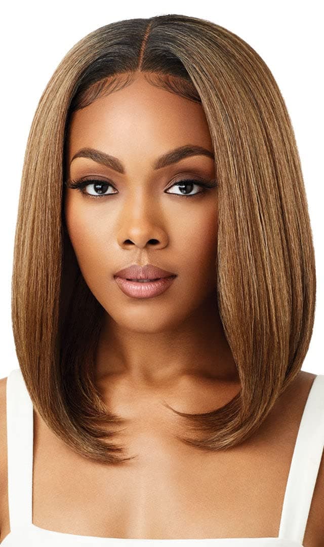 Outre Perfect Hairline Fully Hand Tied 13 X 4 Lace Wig HD Transparent lace NO Plucking Required DANNITA (DR2/GIBRN)