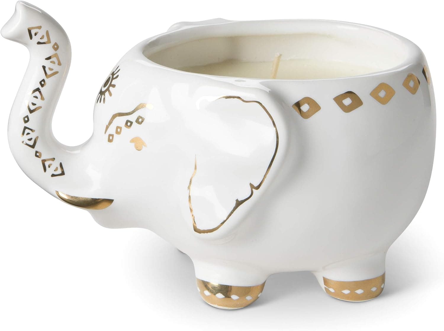 Tri-Coastal Design Small Cute Scented Wax Candles Ceramic Sleeping Cat Shaped Candle for Aromatherapy, Stress Relief and Relaxation - Calming Aroma Scented Luxury Candle - 12 Oz (Elephant)