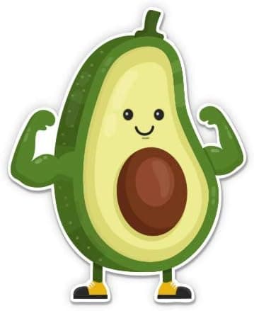 GT Graphics Avocado Strong Work Out Cute - Vinyl Sticker Waterproof Decal