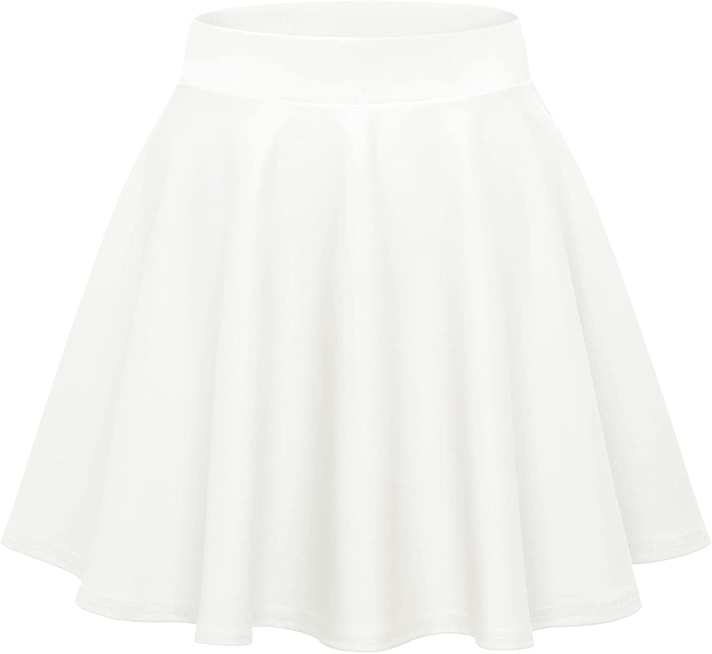 Wedtrend Women's Basic Versatile Stretchy A-line Flared Casual Mini Skater Skirt