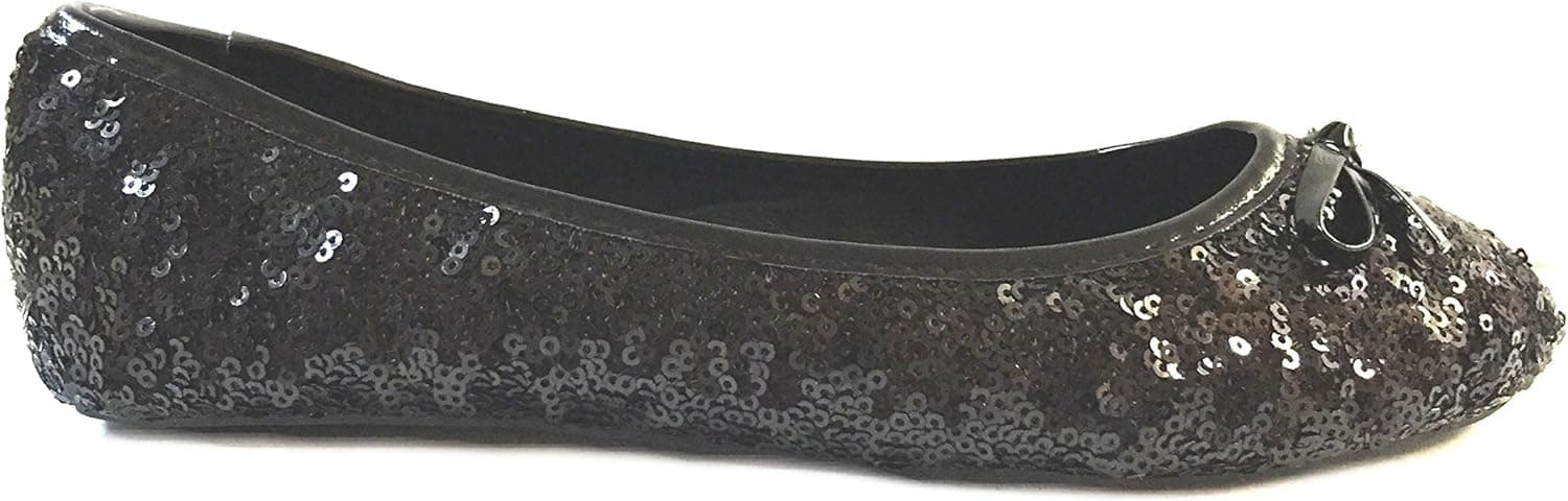 Shoes8teen Womens Sequin Ballet Flat