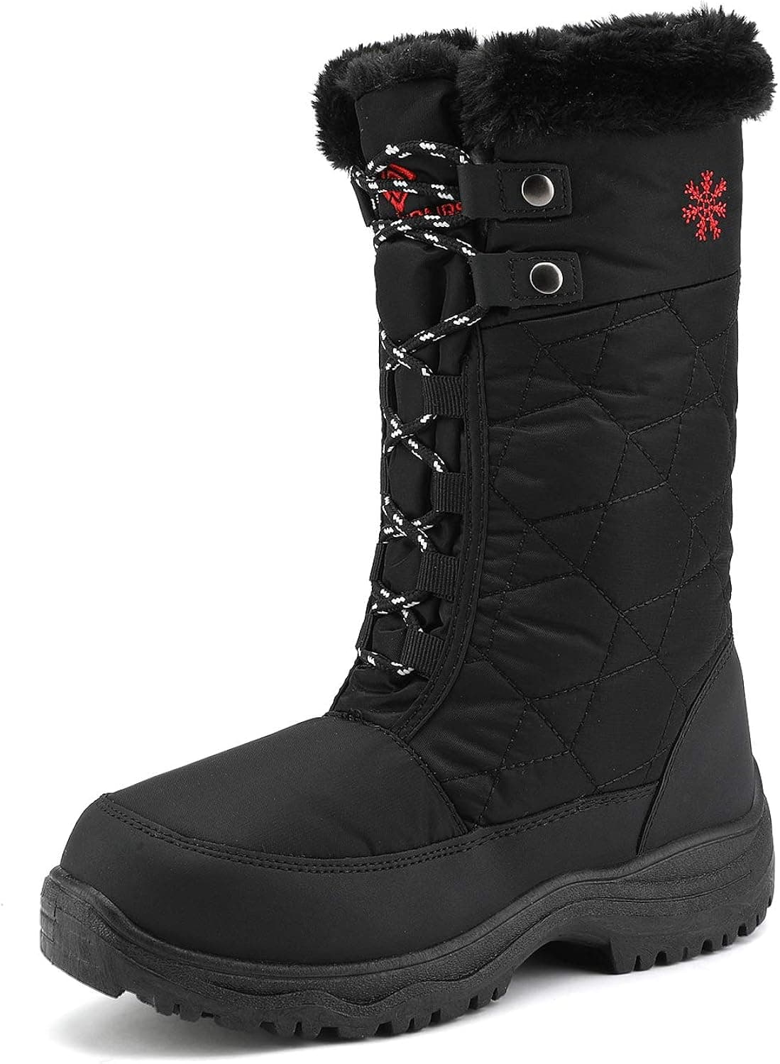 DREAM PAIRS Women's Warm Faux Fur Lined Mid-Calf Winter Snow Boots