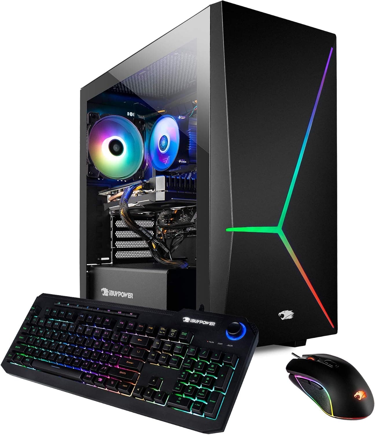 iBUYPOWER Gaming PC Computer Desktop 1000iV2 (Intel i7-10700F 2.9GHz, NVIDIA GeForce RTX 2060 6GB, 16GB DDR4 RAM, 480GB SSD, 2TB HDD, WiFi Ready, Windows 10 Home)