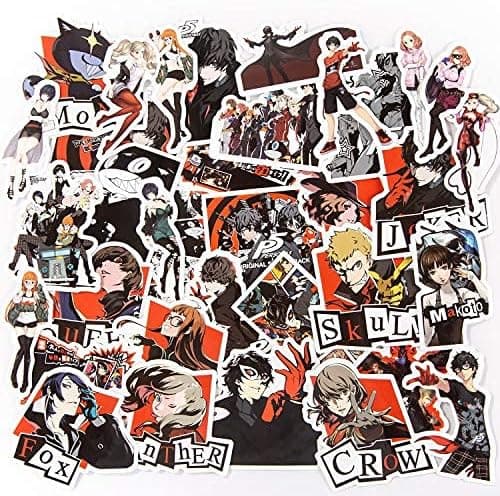 Persona 5 Stickers,35 Pcs Vinyl Waterproof Anime Stikcers for Bottle,Laptop (2.5 in)