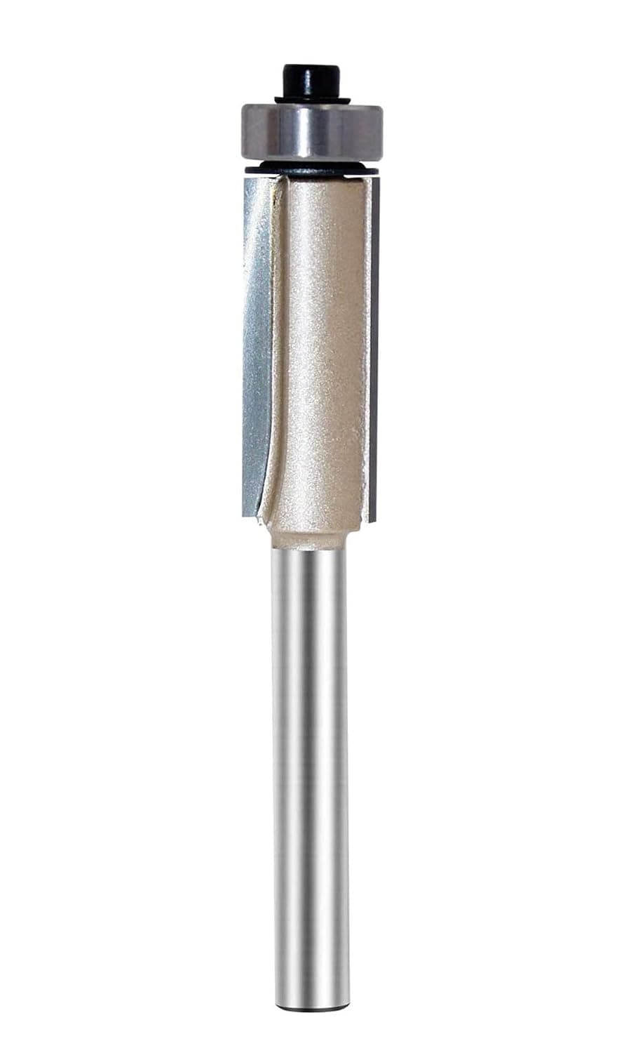 Flush Trim Router Bit Double Flute Pattern Template Router Bit Carbide Tipped with Ball End Bearing Guide Woodworking Tool 1/4’’ Shank Cutting Dia. 1/2 inch