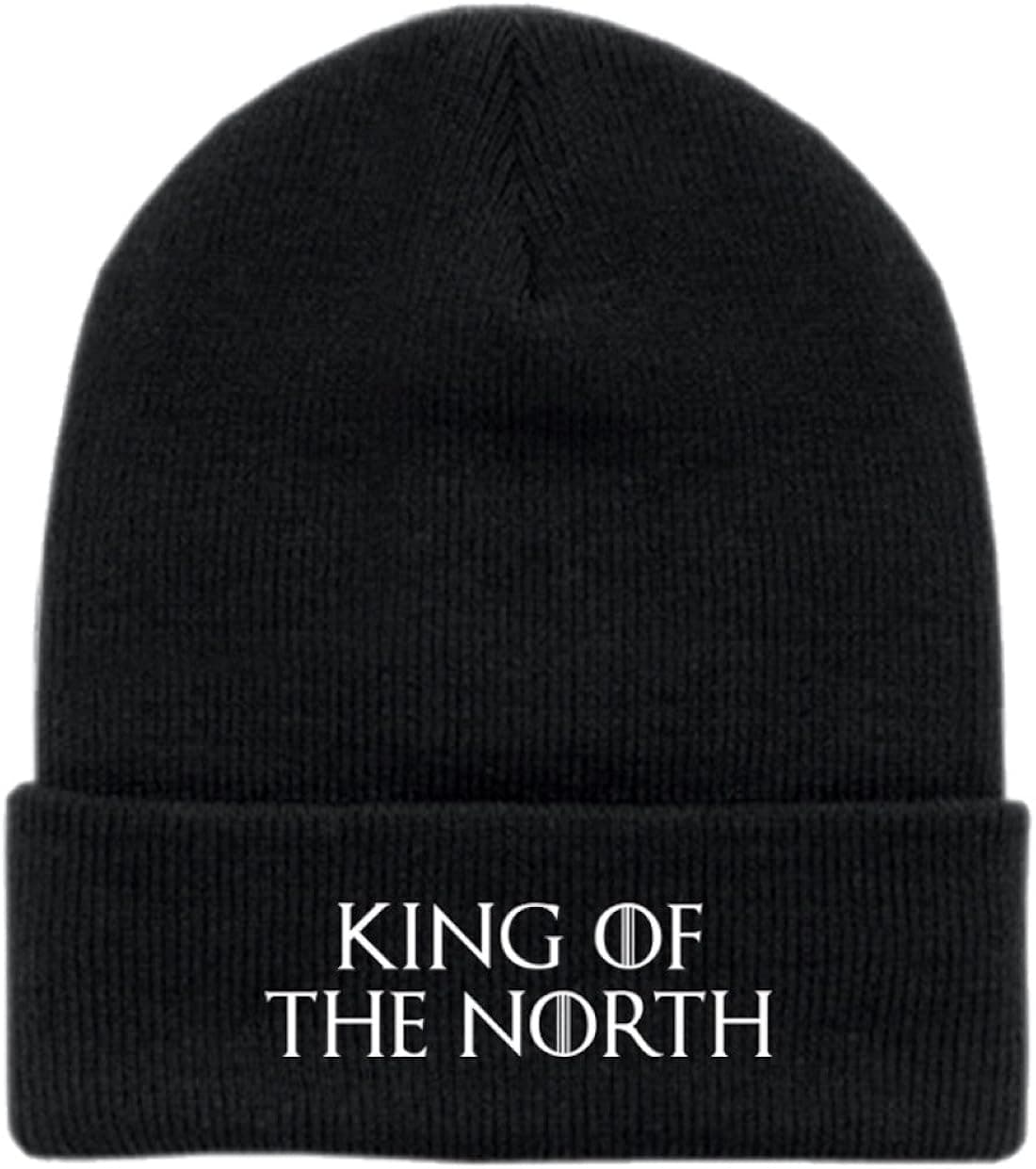 Game of Thrones Inspired King of The North Embroidered Fold-Over Beanie