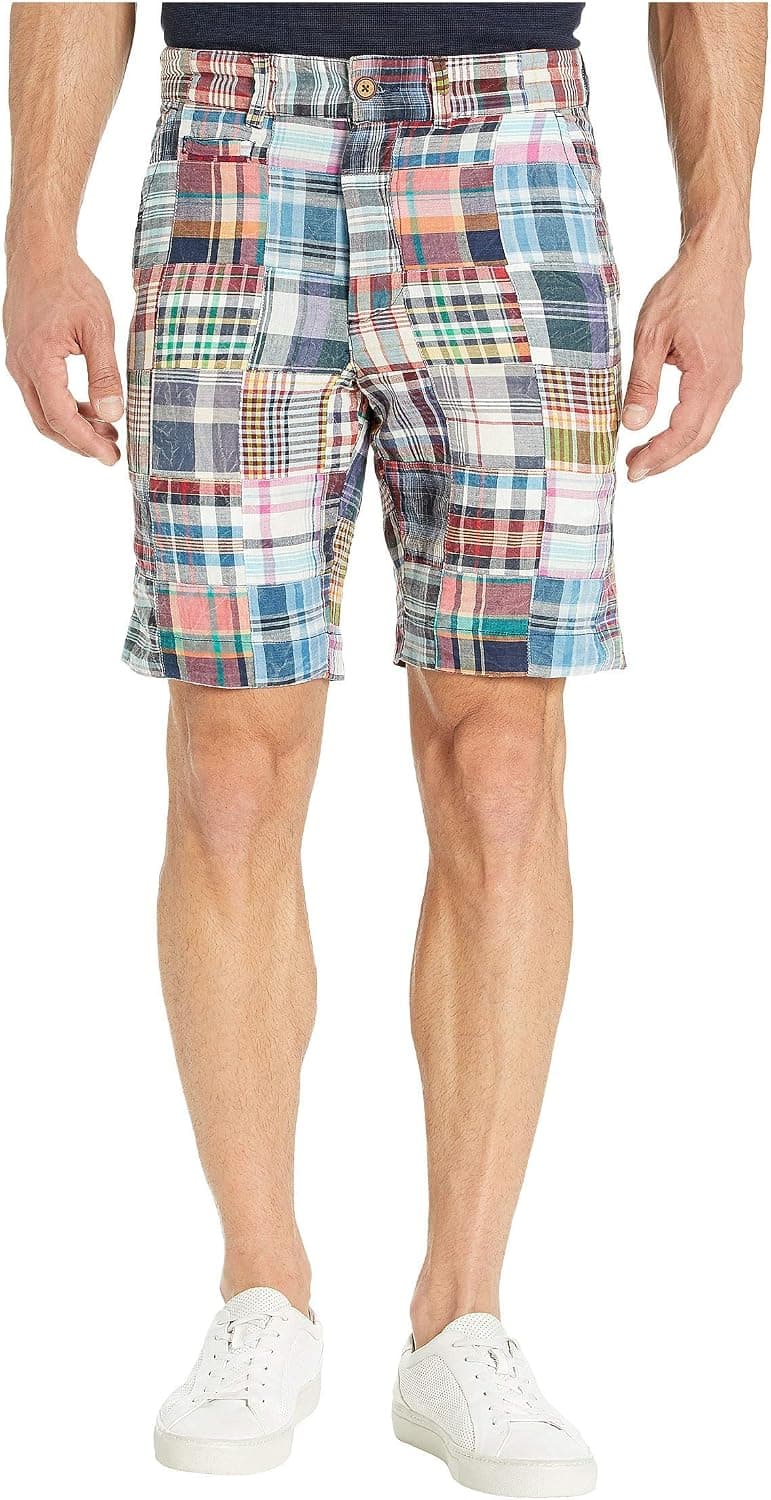 Vintage 1946 Men's Patch Madras Short, Red, 42