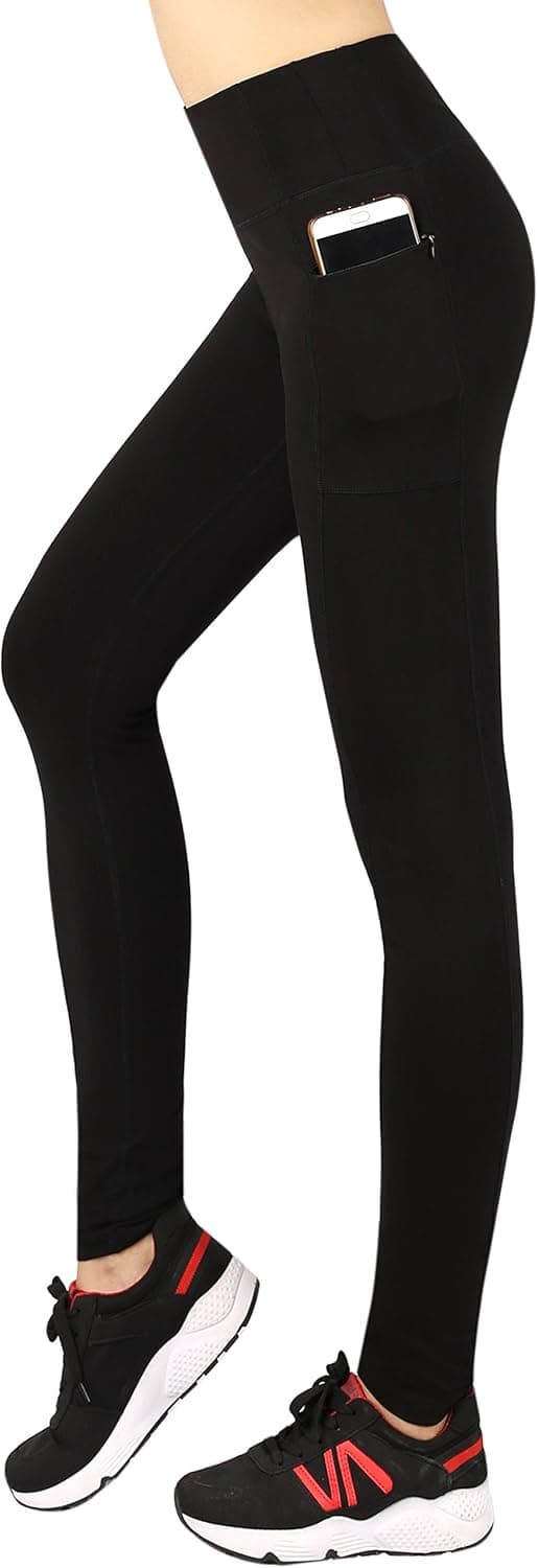 Neonysweets Womens Capris Exercise Gym Running Yoga Pants Phone Pockets