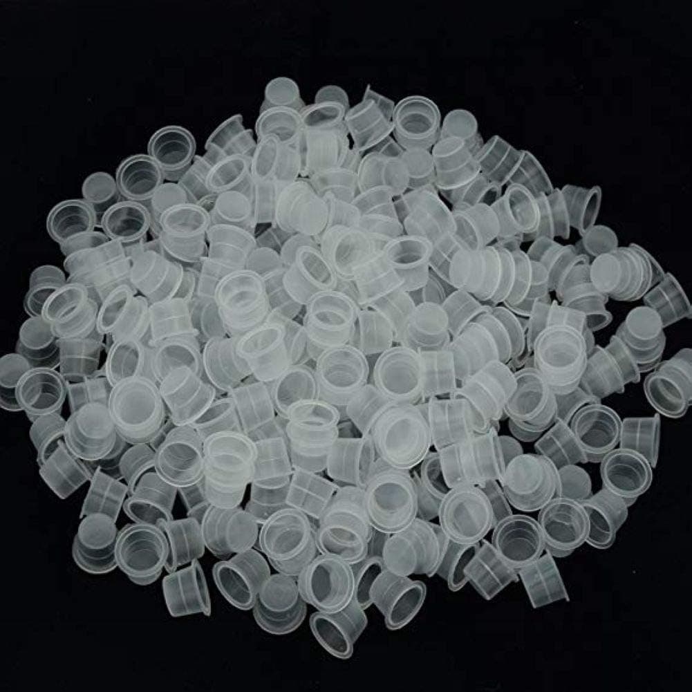 Tattoo Ink Cups,New Star Tattoo 200pcs Plastic Large Tattoo Ink Pigment Cups #15 Tattoo Ink Caps Large for Tattoo Supplies