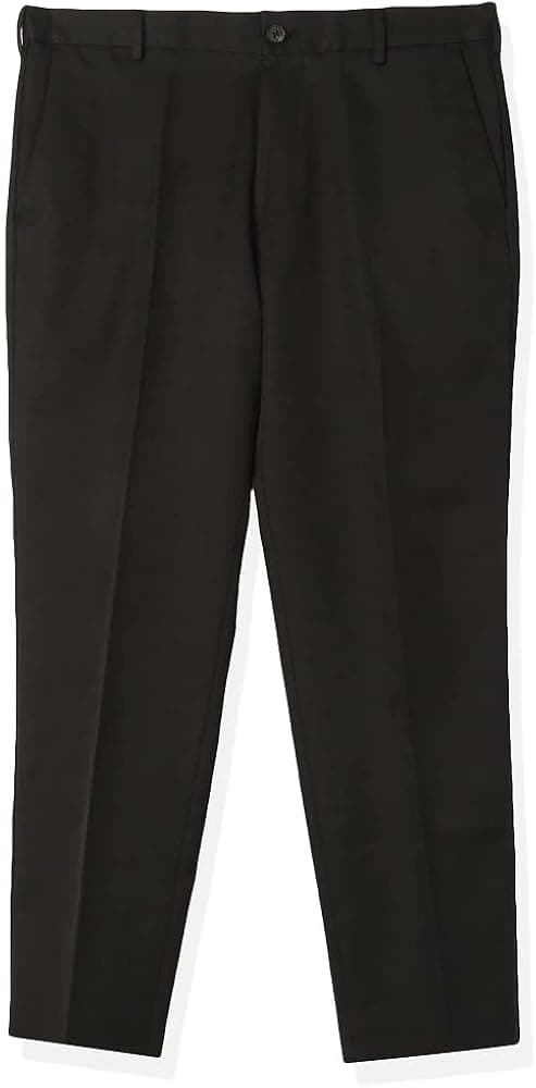 Arrow Men's Flat Front Straight Fit Solid Twill Micro Dress Pant